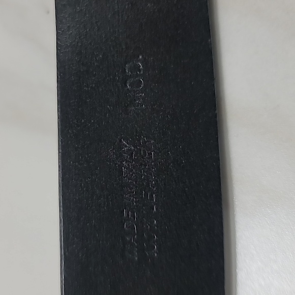 DIESEL 34 Vintage Y2K Black Leather Unisex Edgy Rocker Goth Silver Belt Buckle - Picture 9 of 16